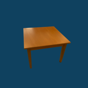 Table basse bois, chêne doré 62x62x45